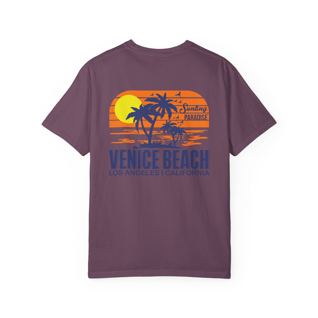 Venice Beach Sunset T-Shirt Palm Trees & Surf Retro Graphic - Etna Gift
