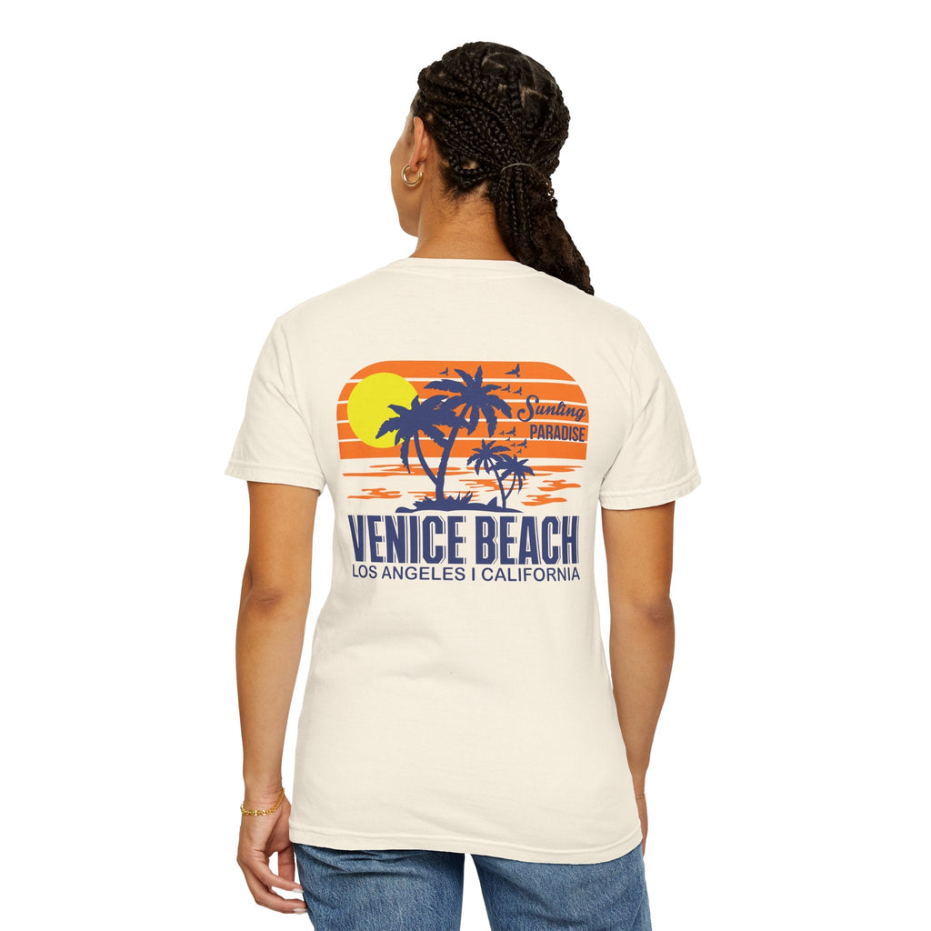 Venice Beach Sunset T-Shirt Palm Trees & Surf Retro Graphic - Etna Gift