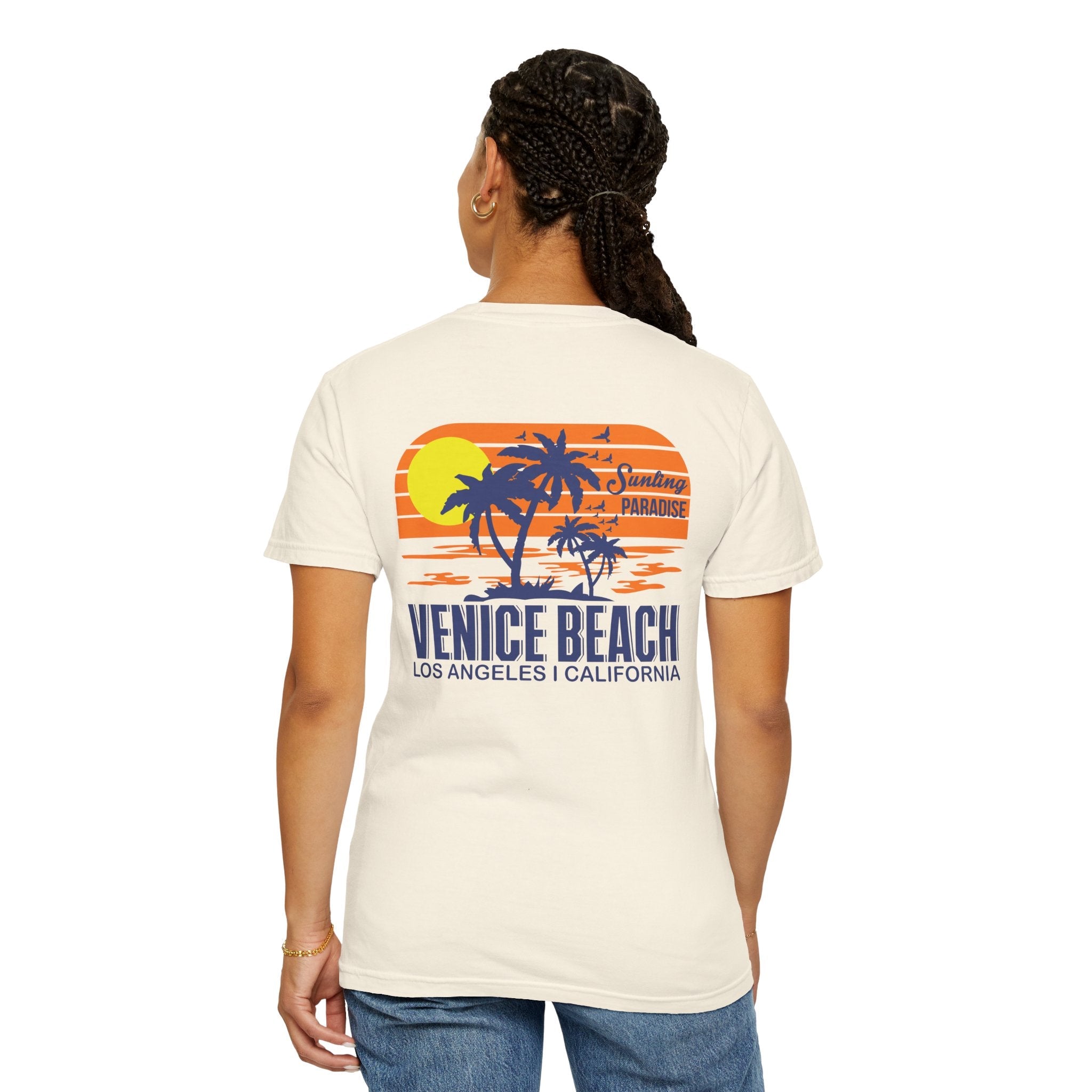 Venice Beach Sunset T-Shirt Palm Trees & Surf Retro Graphic - Etna Gift