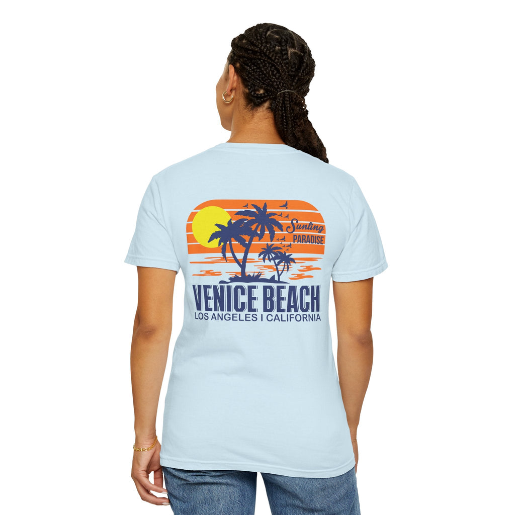 Venice Beach Sunset T-Shirt Palm Trees & Surf Retro Graphic - Etna Gift
