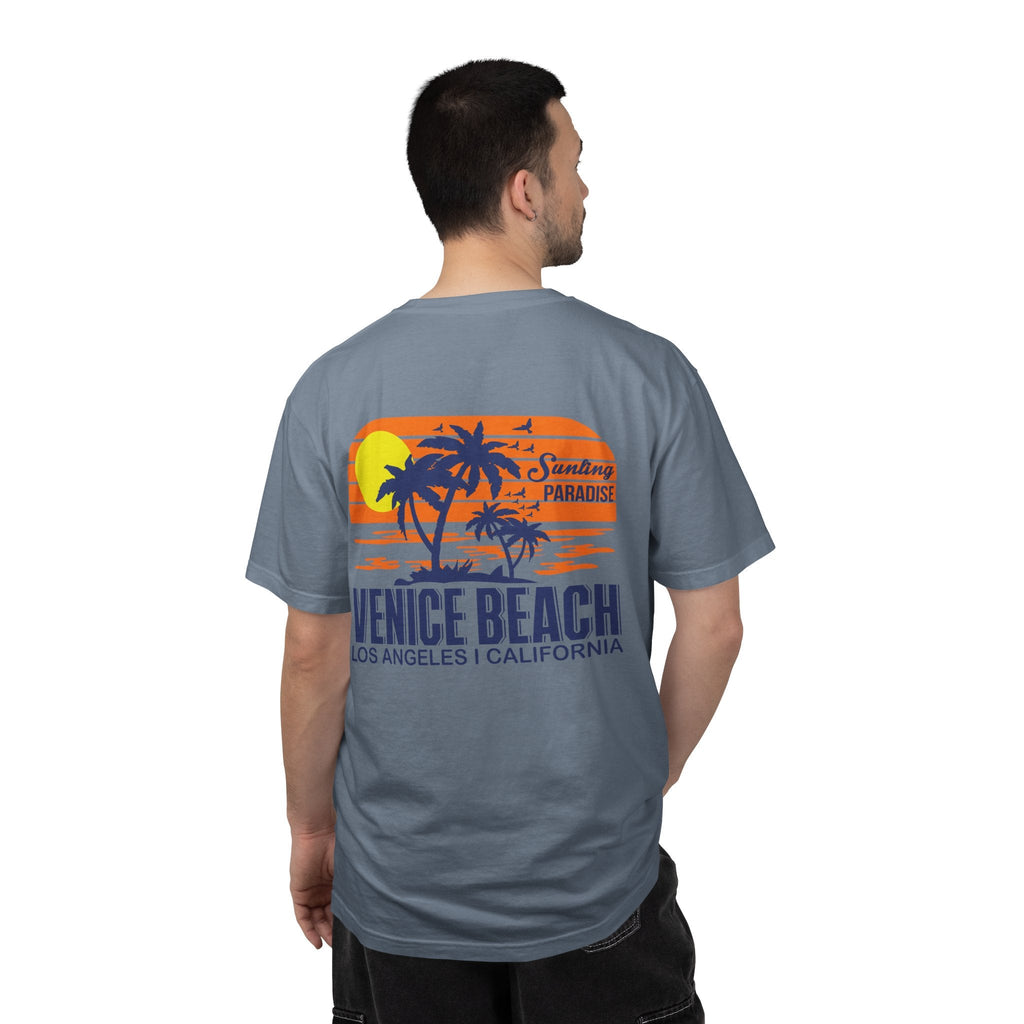 Venice Beach Sunset T-Shirt Palm Trees & Surf Retro Graphic - Etna Gift