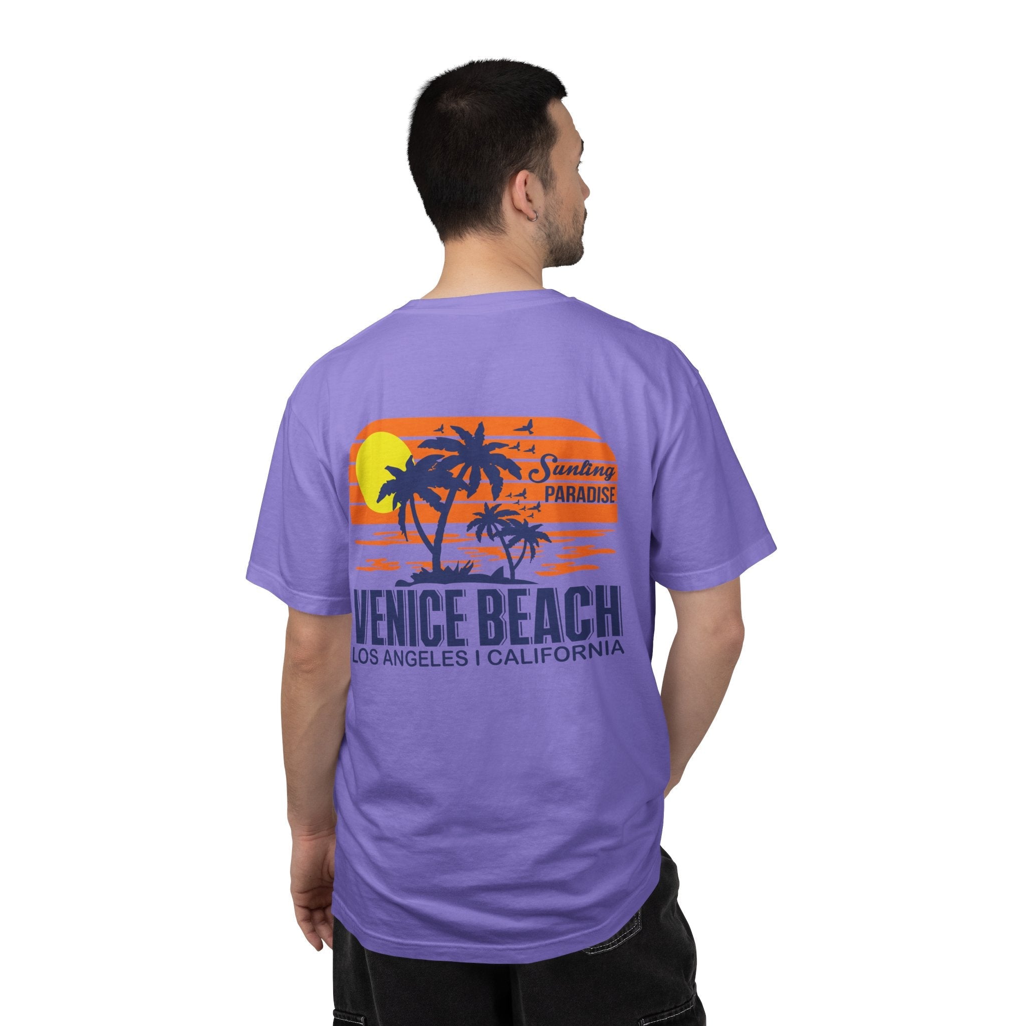 Venice Beach Sunset T-Shirt Palm Trees & Surf Retro Graphic - Etna Gift