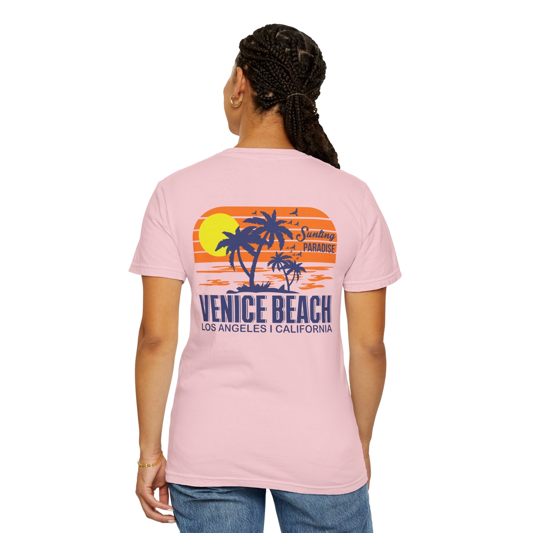 Venice Beach Sunset T-Shirt Palm Trees & Surf Retro Graphic - Etna Gift