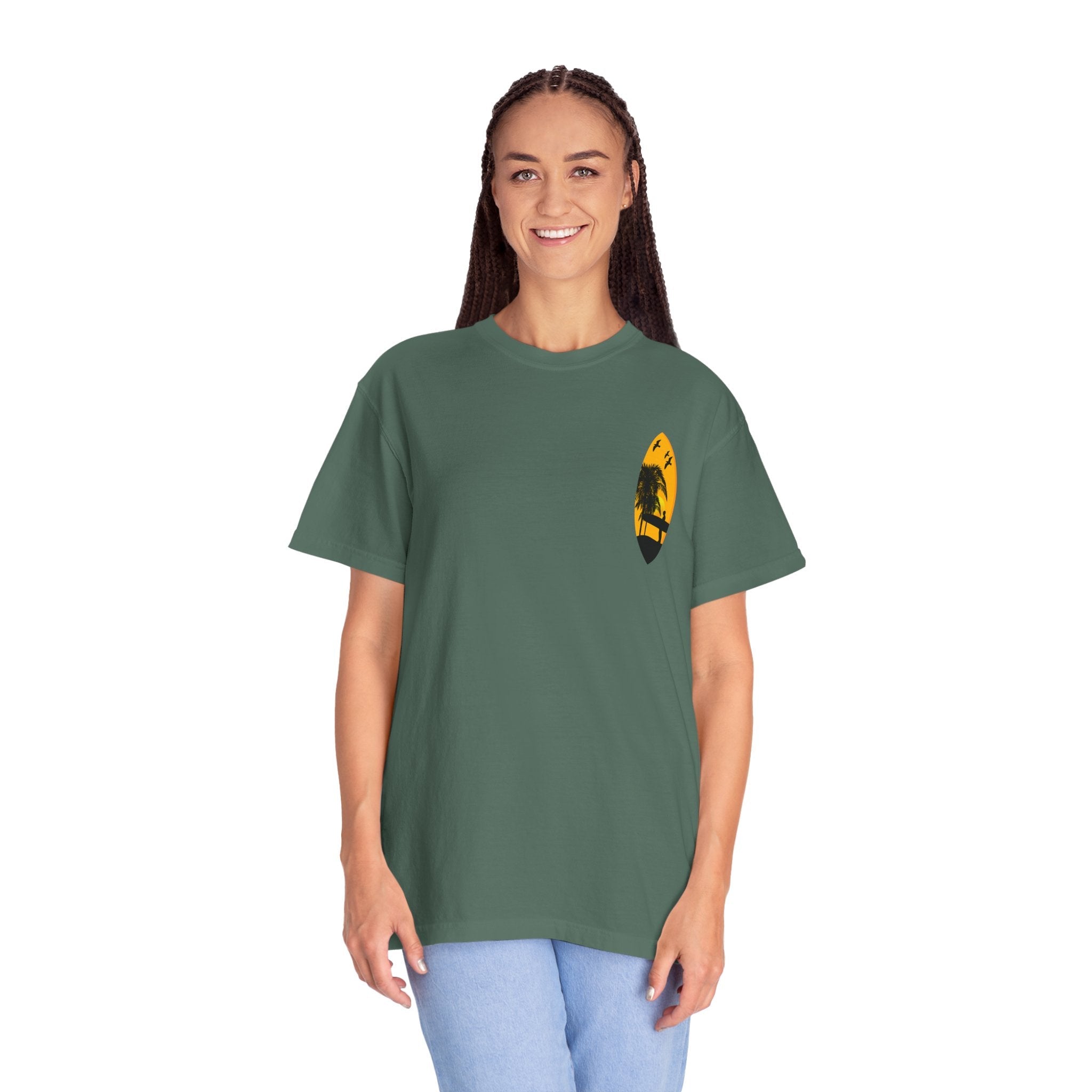 Venice Beach Sunset T-Shirt Palm Trees & Surf Retro Graphic - Etna Gift