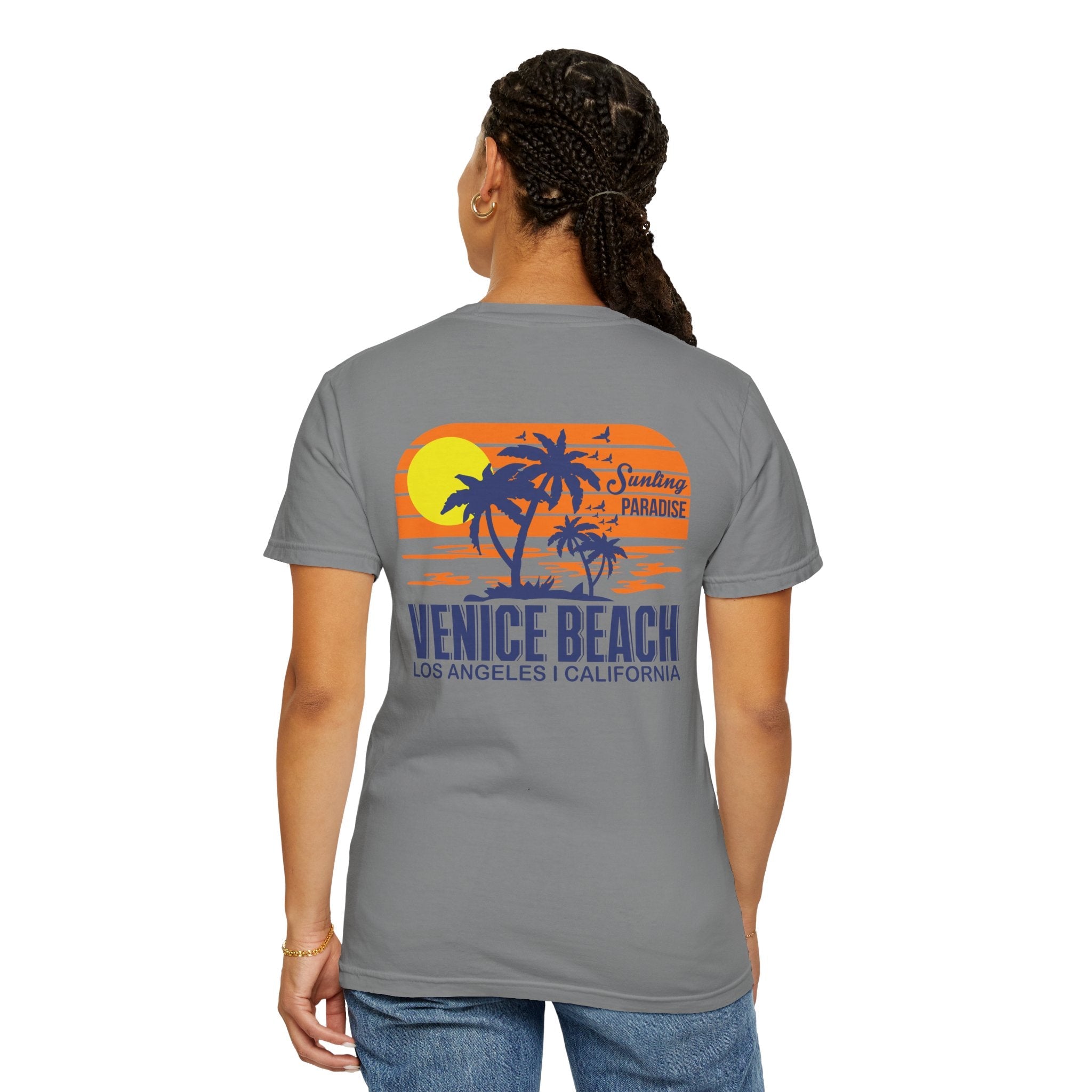 Venice Beach Sunset T-Shirt Palm Trees & Surf Retro Graphic - Etna Gift
