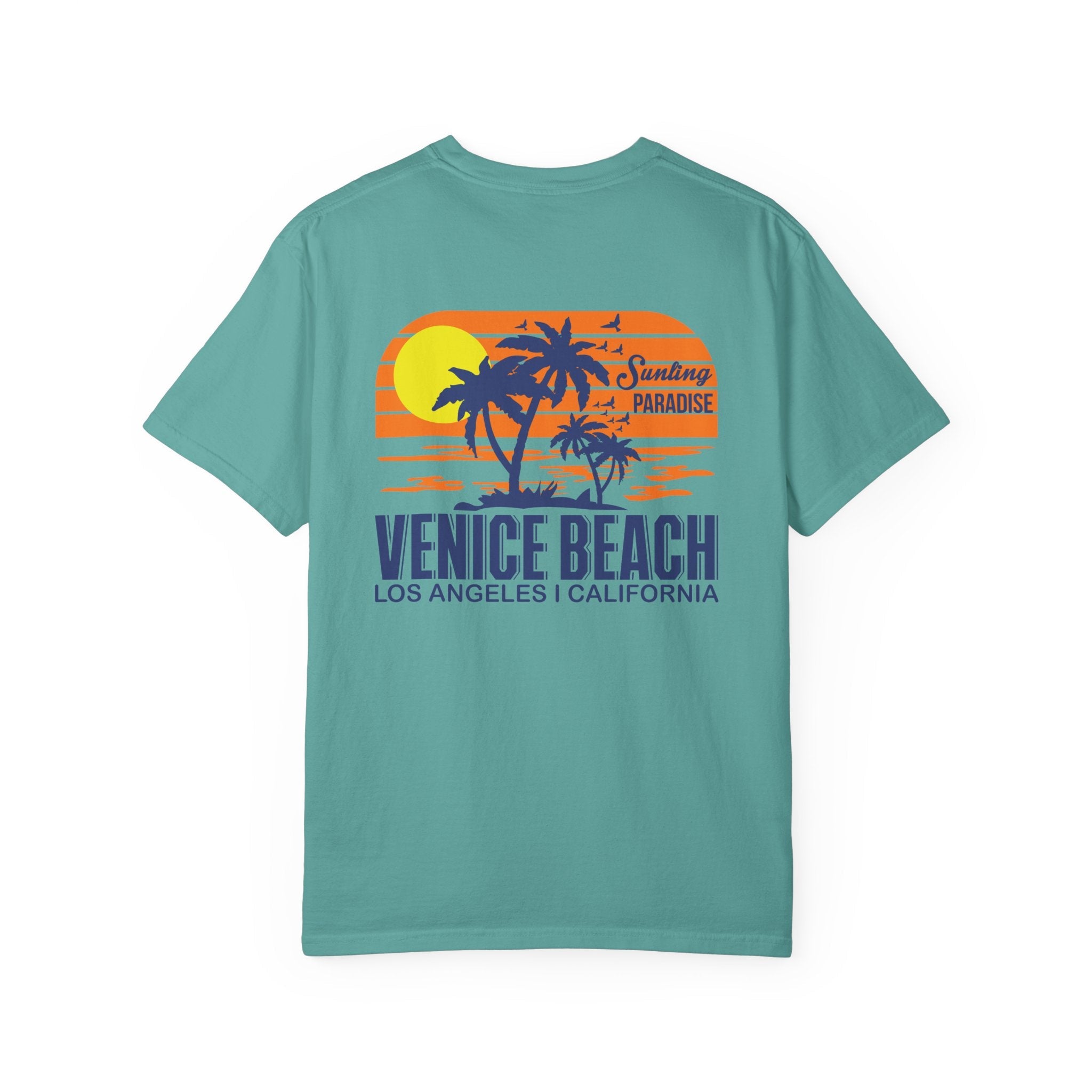 Venice Beach Sunset T-Shirt Palm Trees & Surf Retro Graphic - Etna Gift