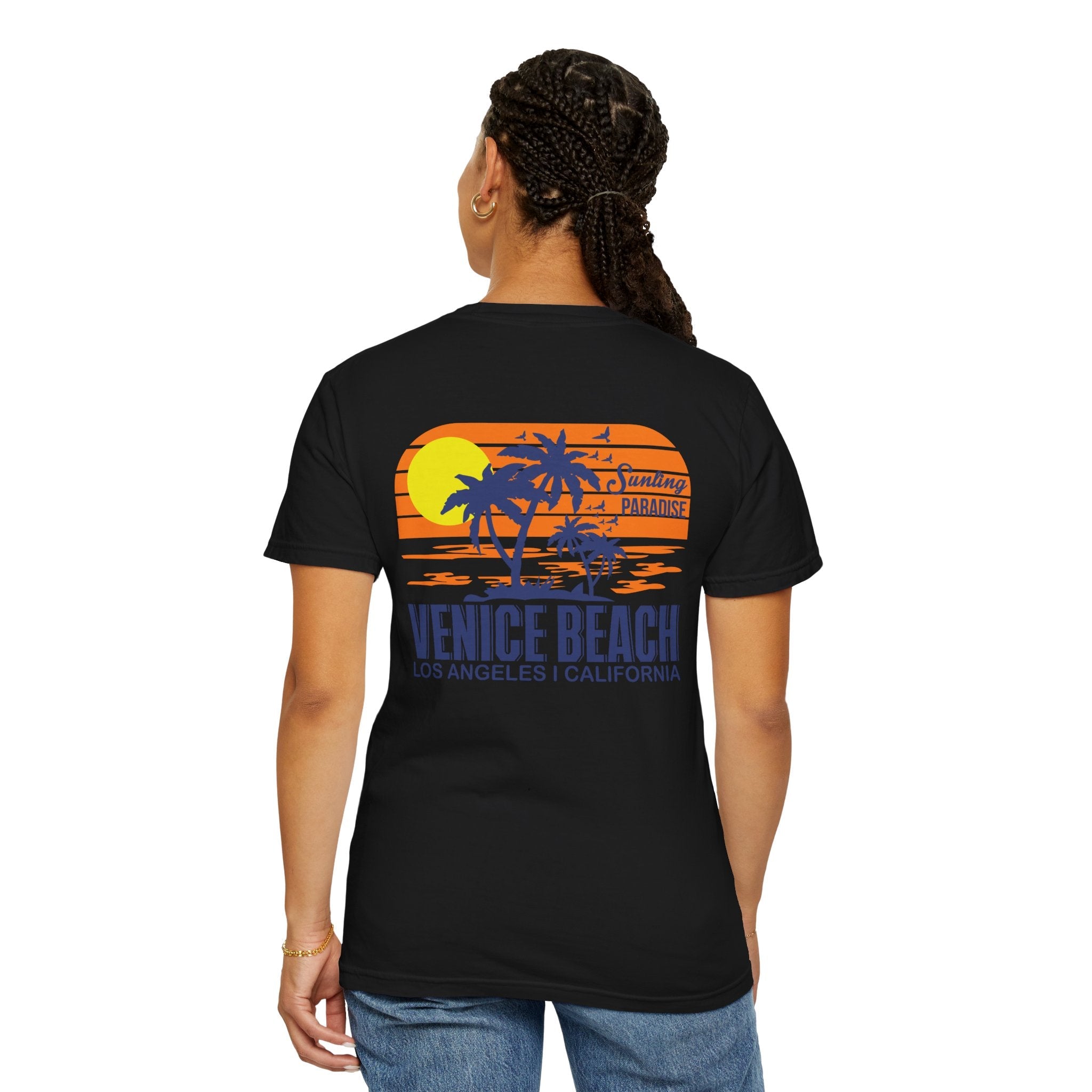 Venice Beach Sunset T-Shirt Palm Trees & Surf Retro Graphic - Etna Gift