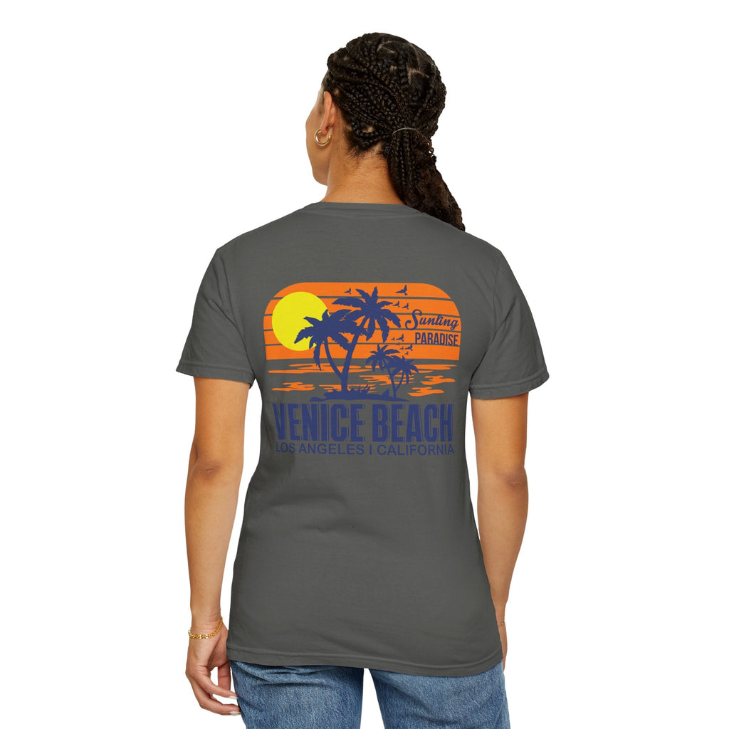 Venice Beach Sunset T-Shirt Palm Trees & Surf Retro Graphic - Etna Gift