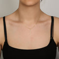 Vertical name necklace 925 sterling silver vertical model name necklace - Etna Gift
