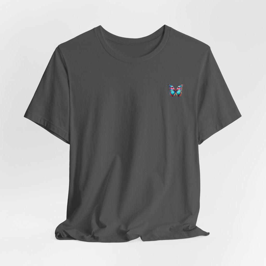 Vibrant Rainbow Butterfly Tee Colorful Monarch Wing Graphic - Etna Gift