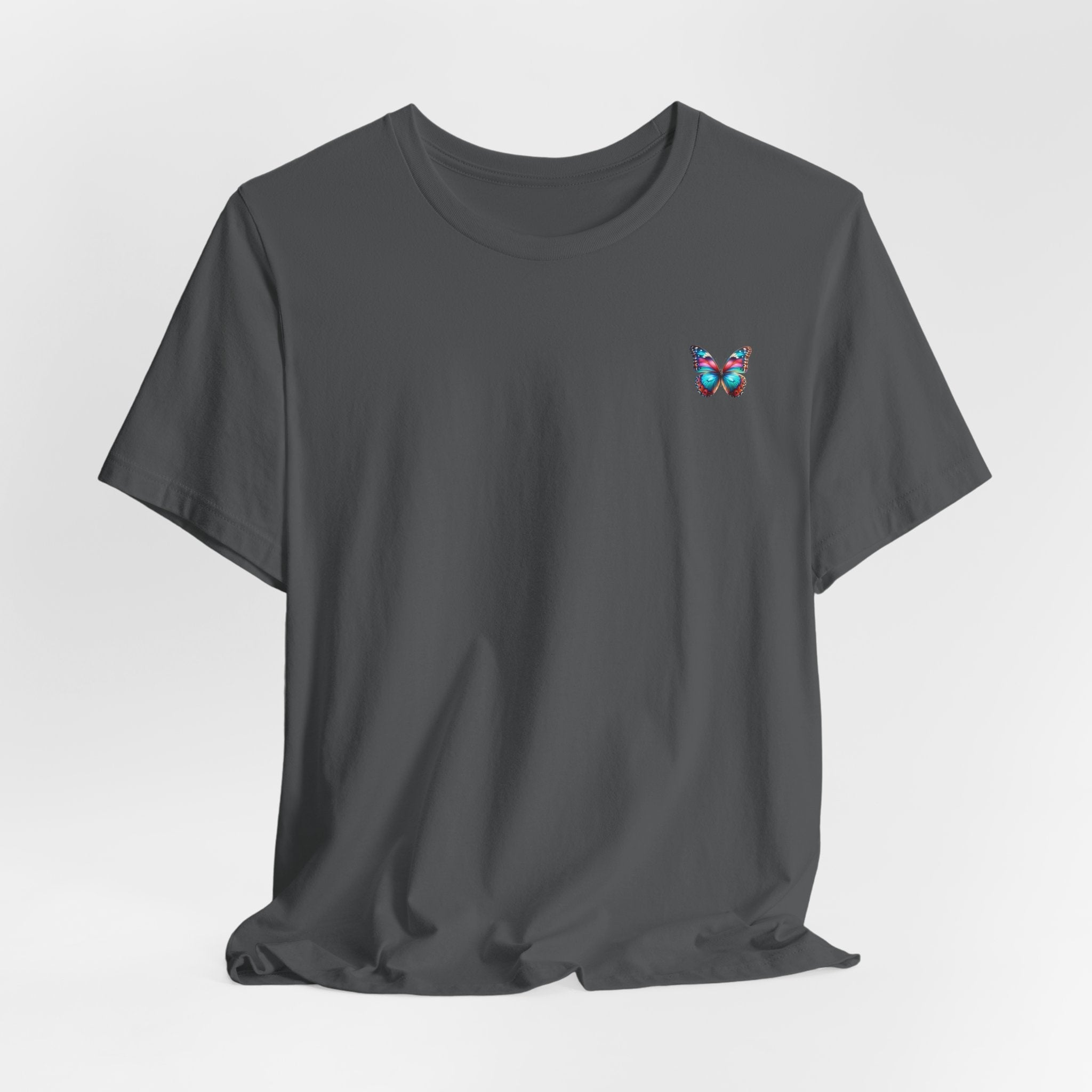 Vibrant Rainbow Butterfly Tee Colorful Monarch Wing Graphic - Etna Gift