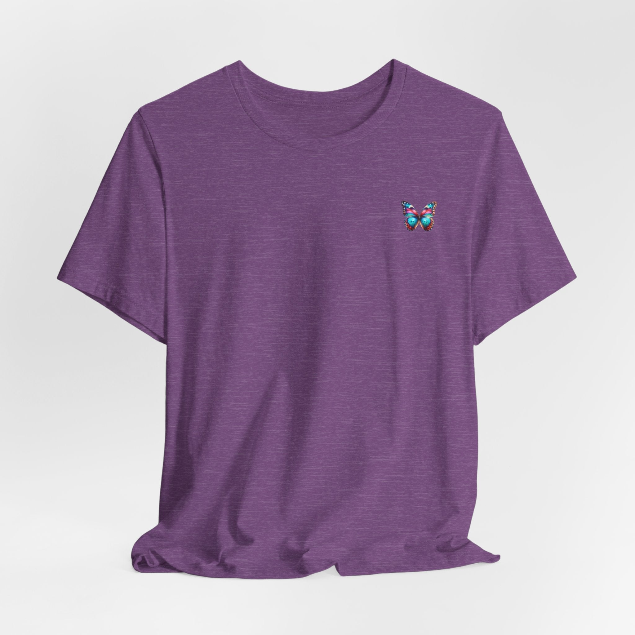 Vibrant Rainbow Butterfly Tee Colorful Monarch Wing Graphic - Etna Gift