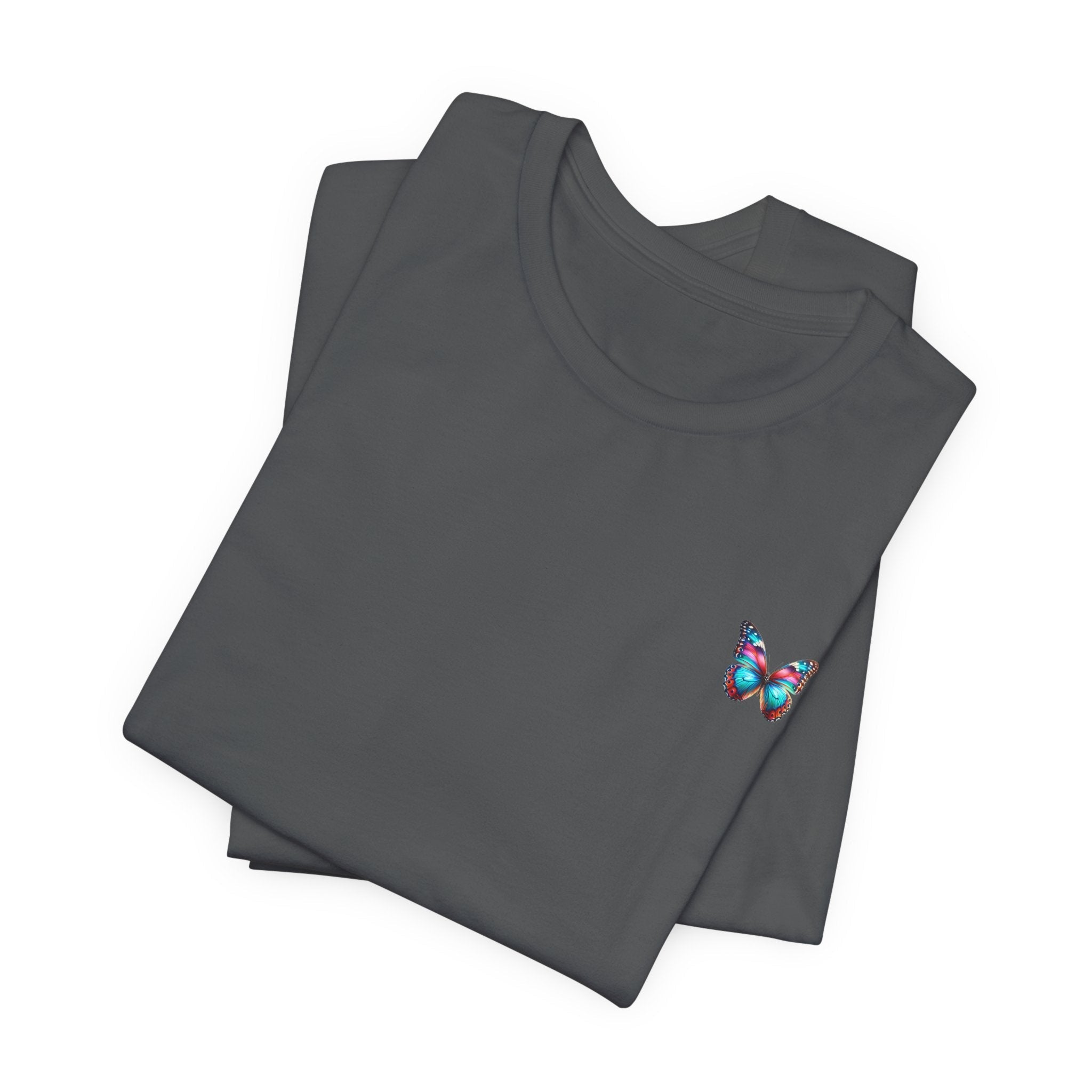 Vibrant Rainbow Butterfly Tee Colorful Monarch Wing Graphic - Etna Gift