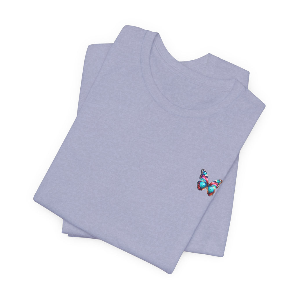 Vibrant Rainbow Butterfly Tee Colorful Monarch Wing Graphic - Etna Gift