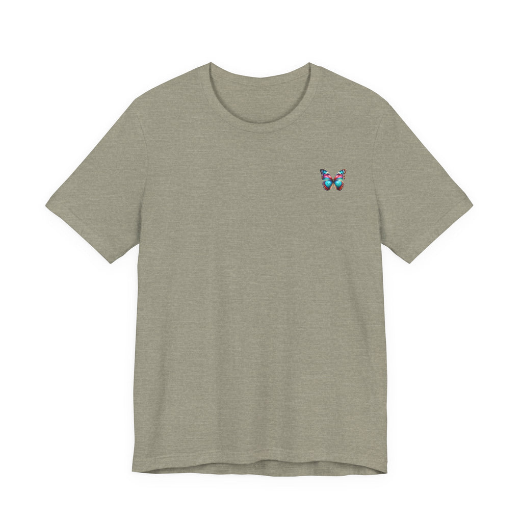 Vibrant Rainbow Butterfly Tee Colorful Monarch Wing Graphic - Etna Gift