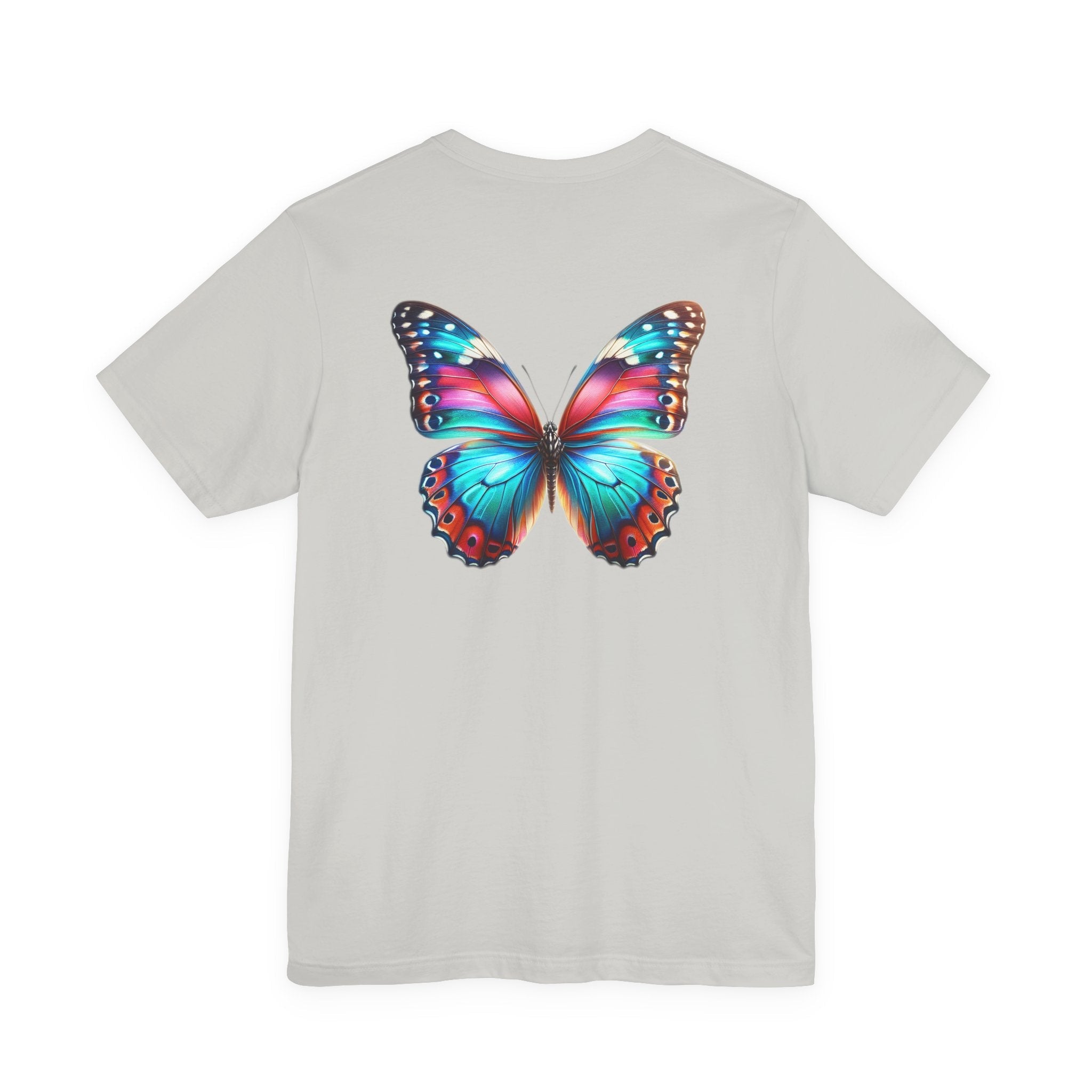 Vibrant Rainbow Butterfly Tee Colorful Monarch Wing Graphic - Etna Gift