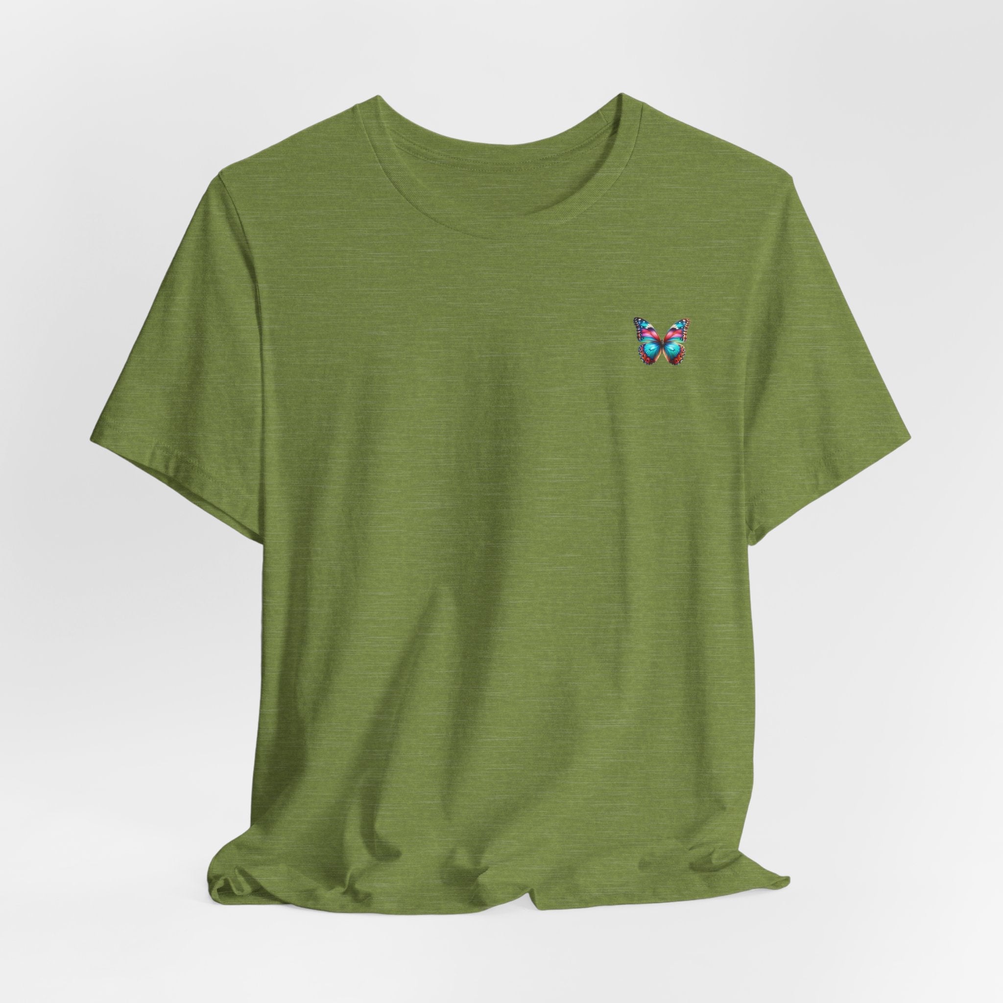Vibrant Rainbow Butterfly Tee Colorful Monarch Wing Graphic - Etna Gift