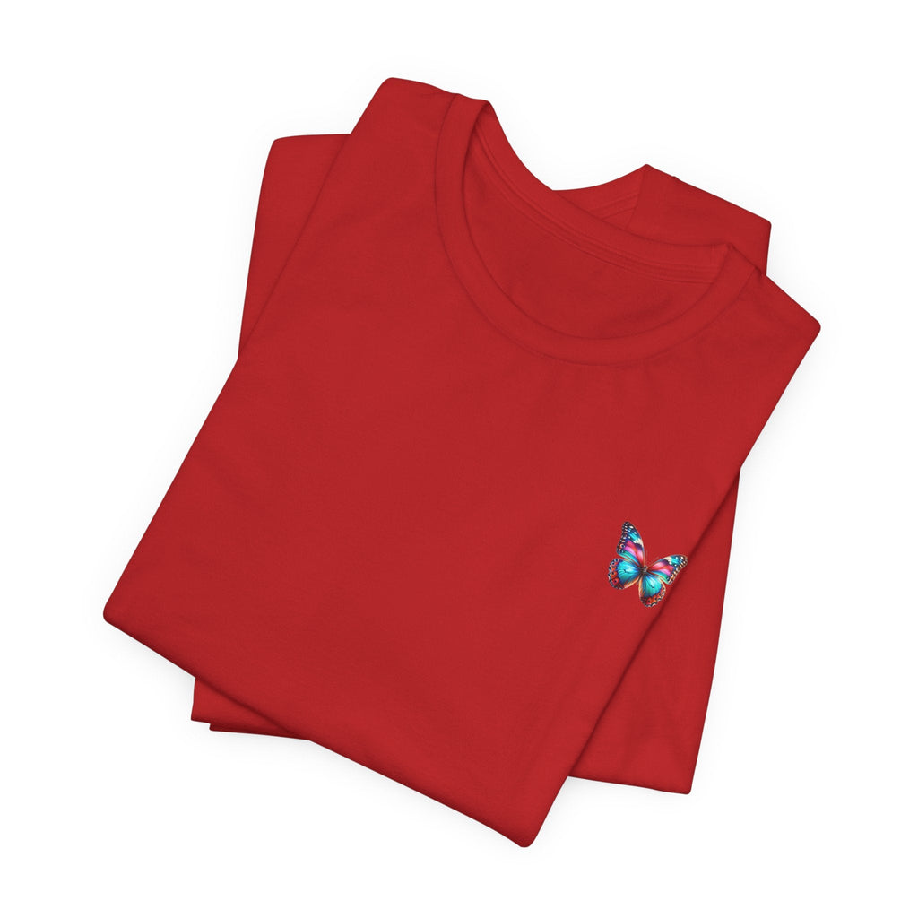 Vibrant Rainbow Butterfly Tee Colorful Monarch Wing Graphic - Etna Gift