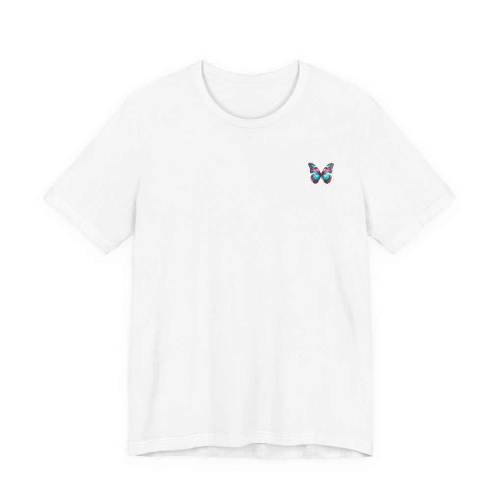 Vibrant Rainbow Butterfly Tee Colorful Monarch Wing Graphic - Etna Gift