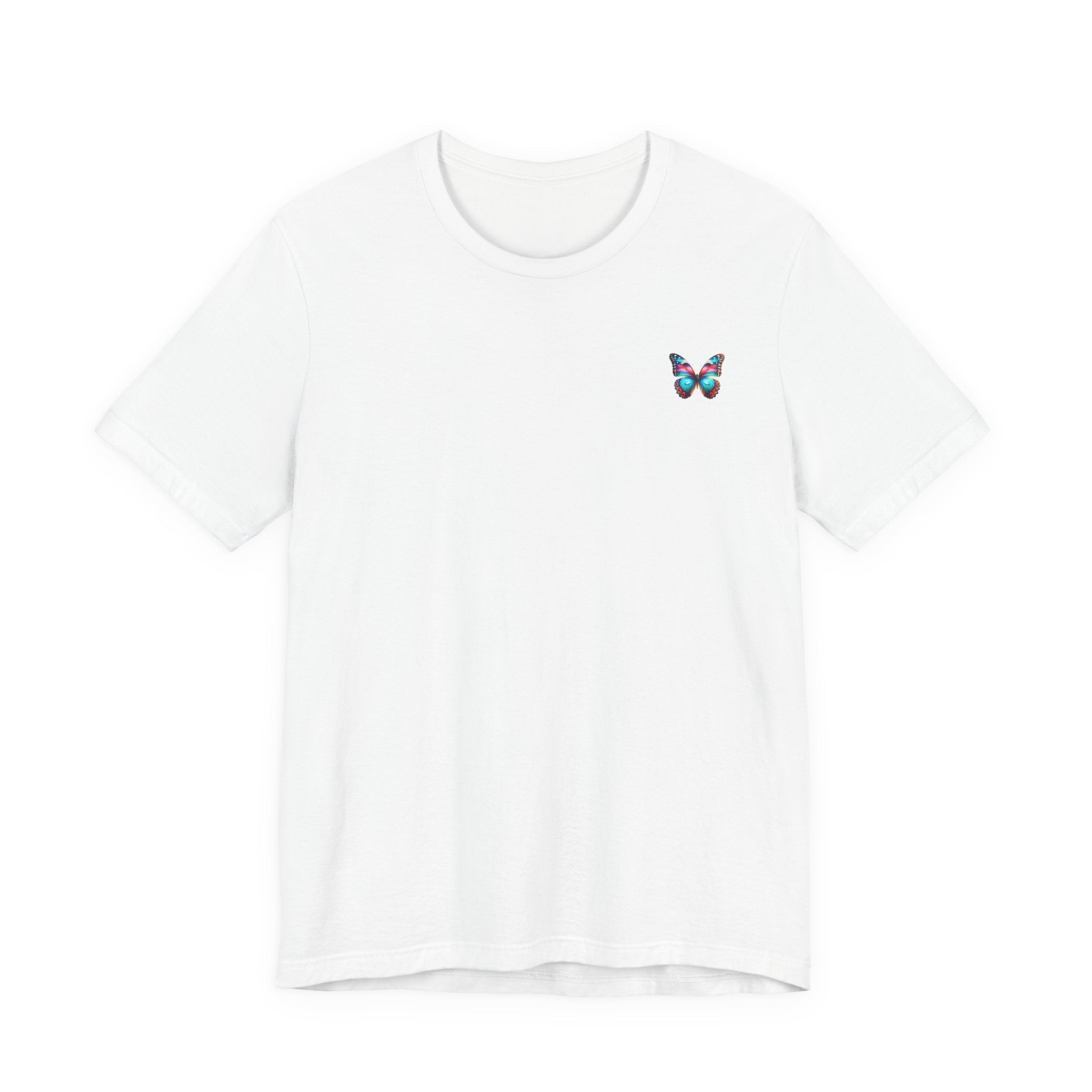 Vibrant Rainbow Butterfly Tee Colorful Monarch Wing Graphic - Etna Gift