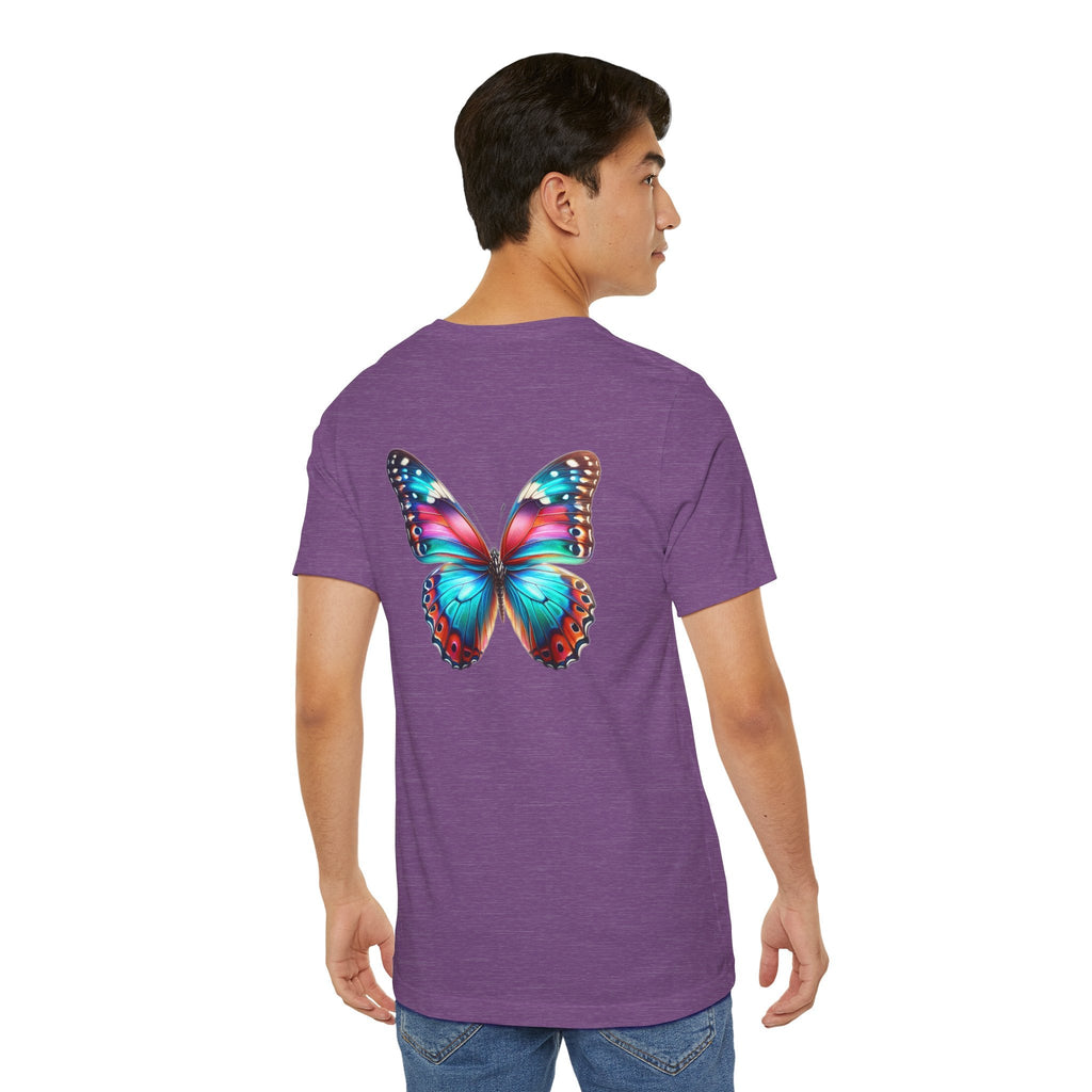 Vibrant Rainbow Butterfly Tee Colorful Monarch Wing Graphic - Etna Gift