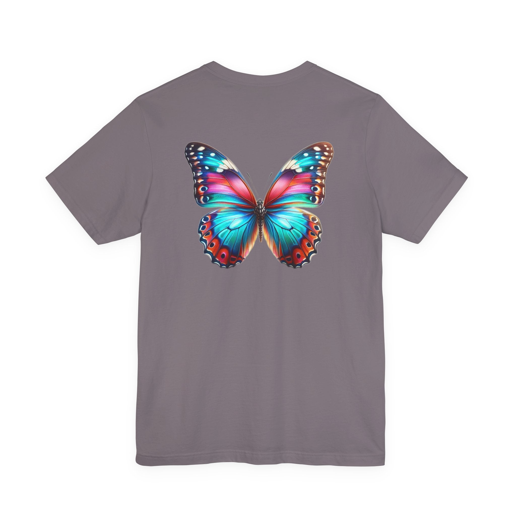 Vibrant Rainbow Butterfly Tee Colorful Monarch Wing Graphic - Etna Gift