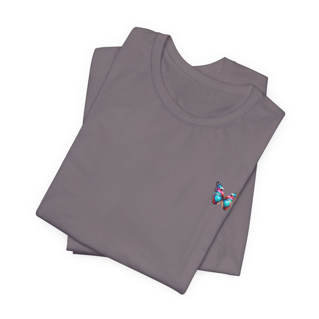 Vibrant Rainbow Butterfly Tee Colorful Monarch Wing Graphic - Etna Gift