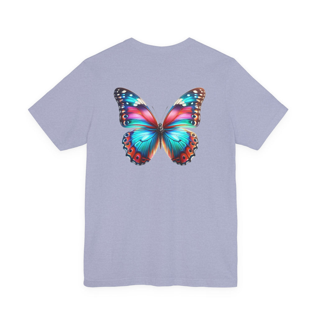 Vibrant Rainbow Butterfly Tee Colorful Monarch Wing Graphic - Etna Gift