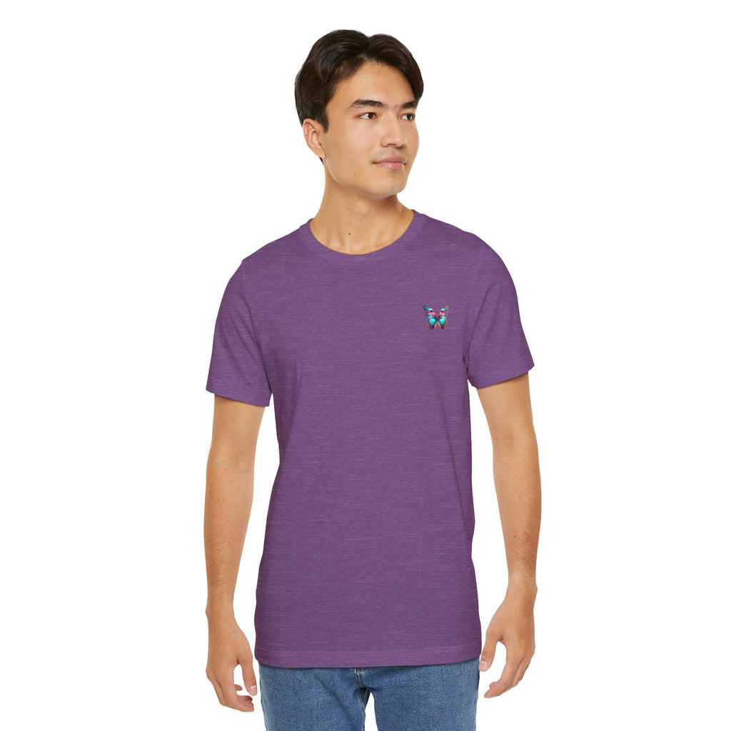 Vibrant Rainbow Butterfly Tee Colorful Monarch Wing Graphic - Etna Gift