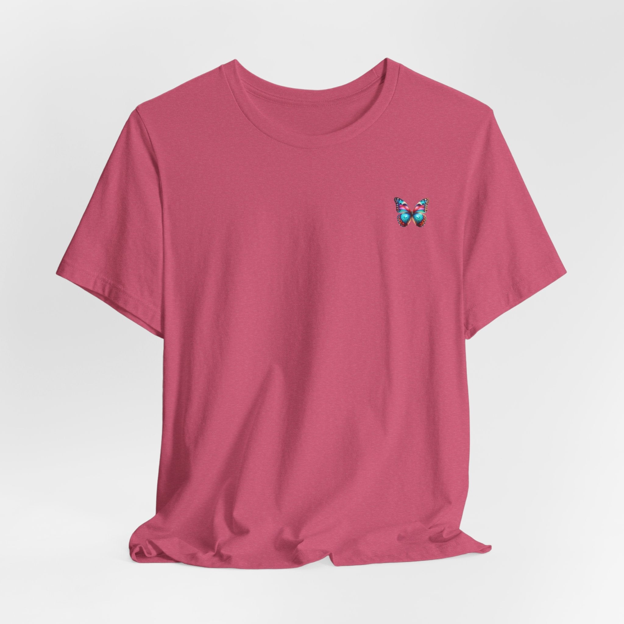 Vibrant Rainbow Butterfly Tee Colorful Monarch Wing Graphic - Etna Gift