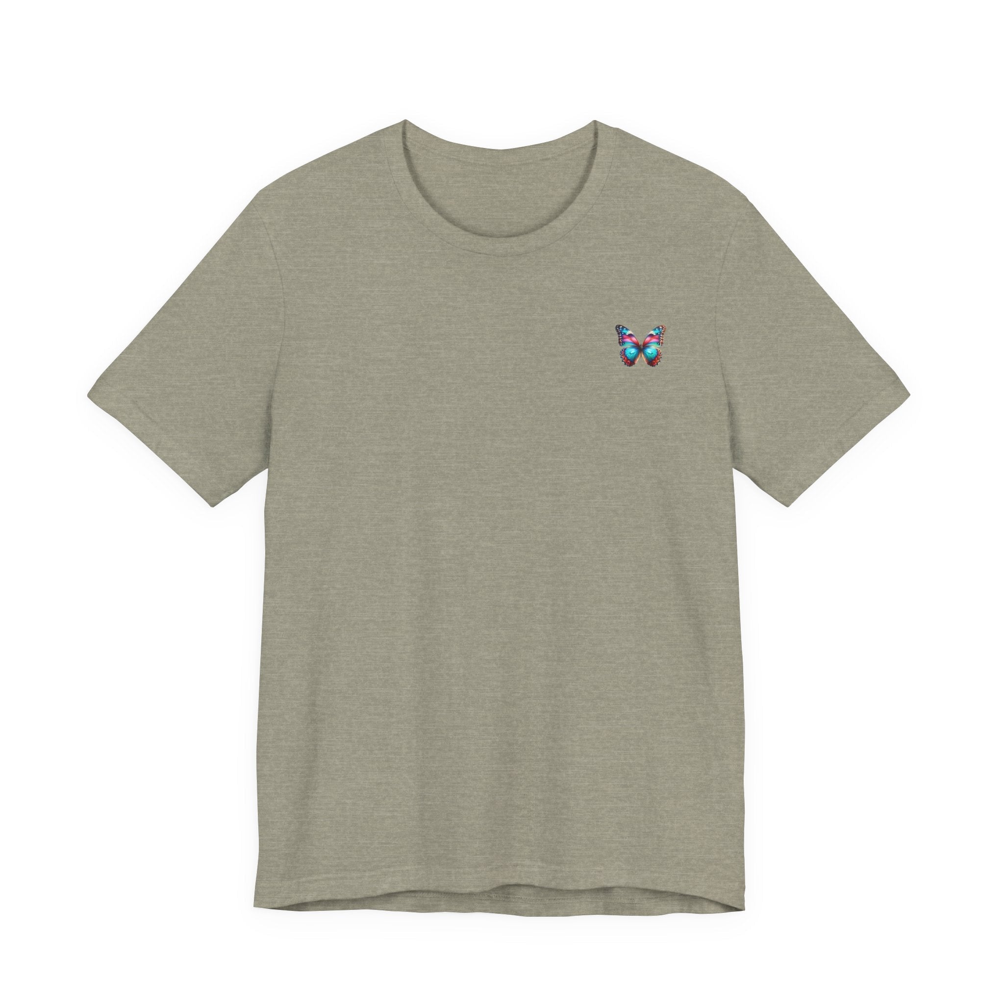 Vibrant Rainbow Butterfly Tee Colorful Monarch Wing Graphic - Etna Gift