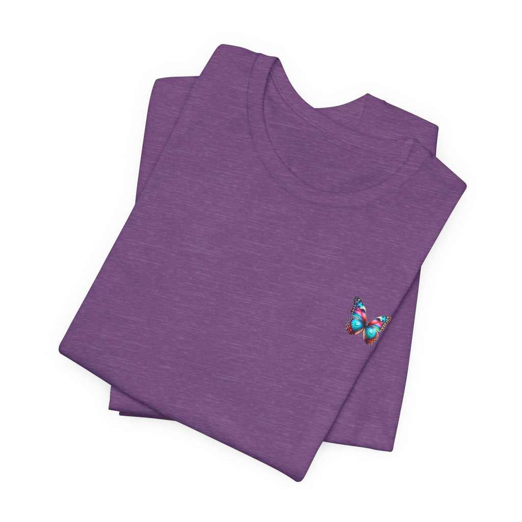 Vibrant Rainbow Butterfly Tee Colorful Monarch Wing Graphic - Etna Gift