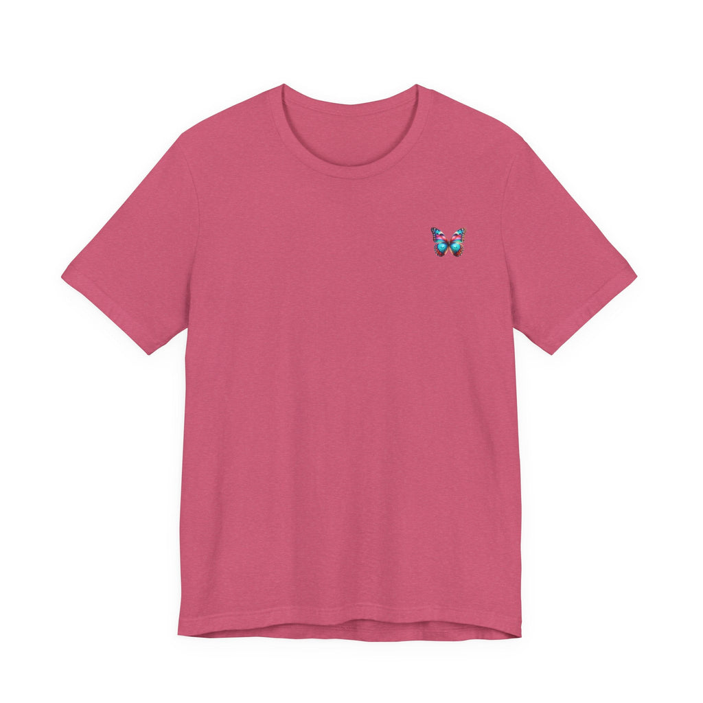 Vibrant Rainbow Butterfly Tee Colorful Monarch Wing Graphic - Etna Gift