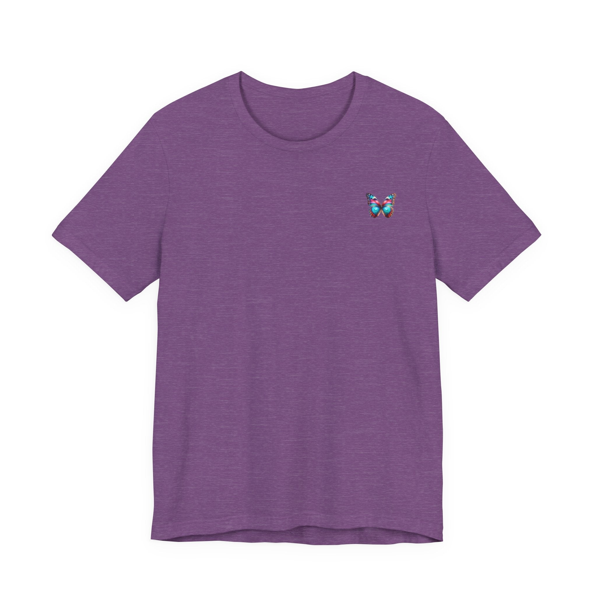 Vibrant Rainbow Butterfly Tee Colorful Monarch Wing Graphic - Etna Gift