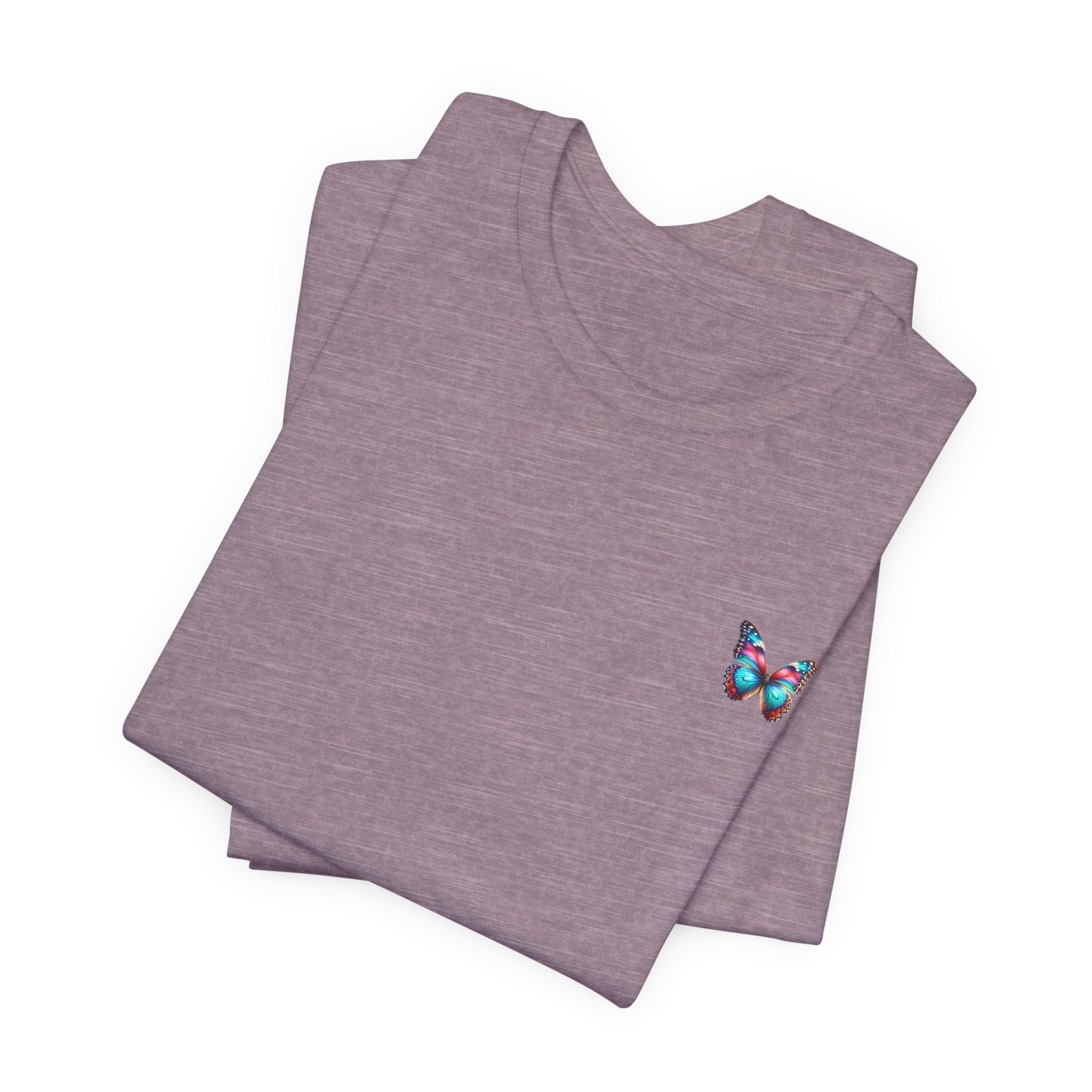 Vibrant Rainbow Butterfly Tee Colorful Monarch Wing Graphic - Etna Gift