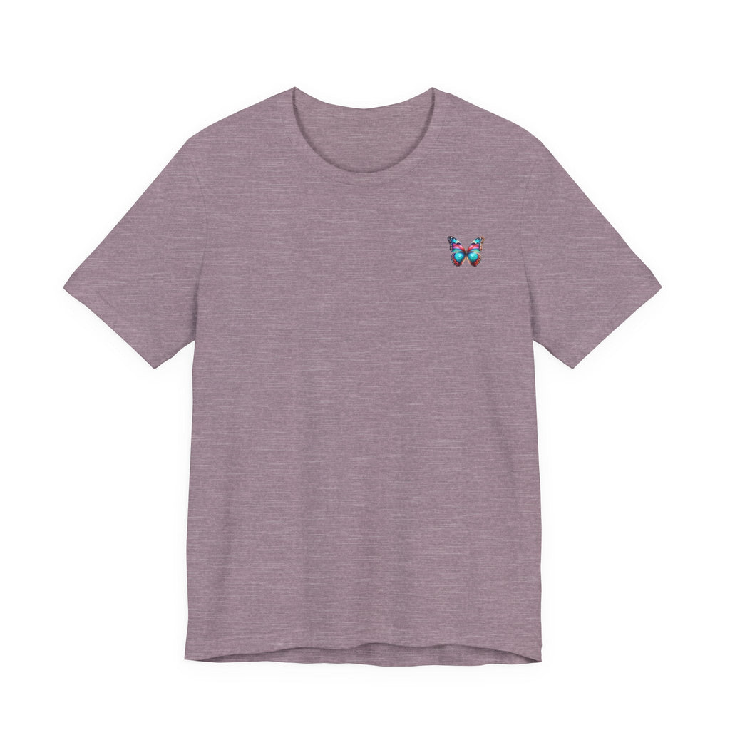Vibrant Rainbow Butterfly Tee Colorful Monarch Wing Graphic - Etna Gift