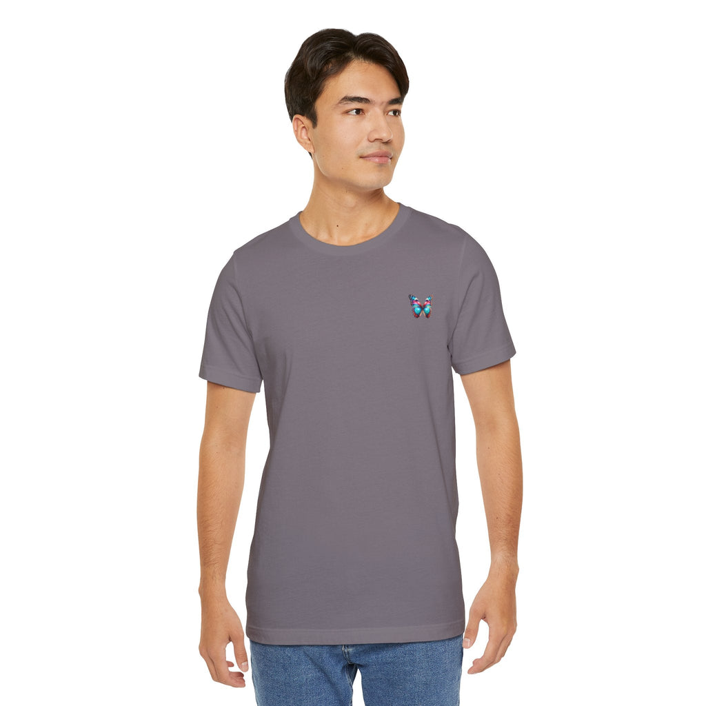 Vibrant Rainbow Butterfly Tee Colorful Monarch Wing Graphic - Etna Gift