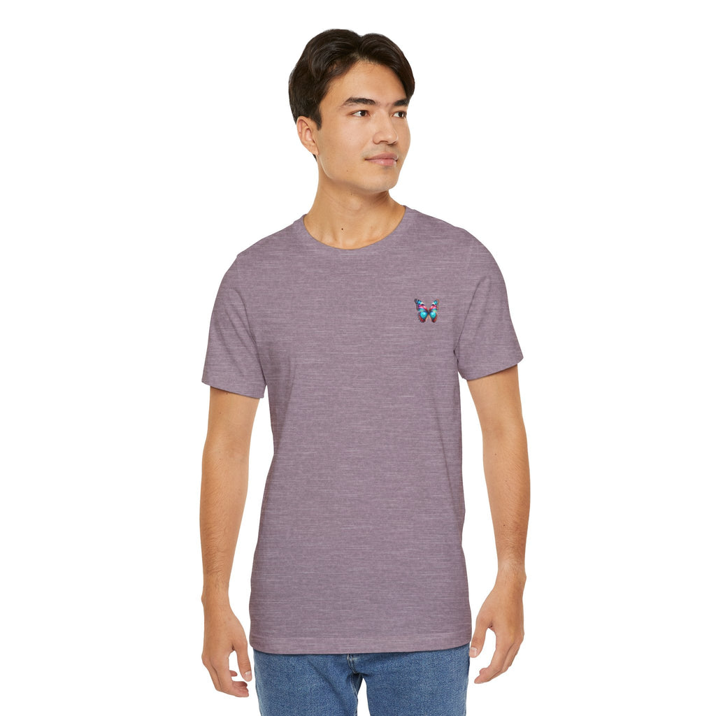 Vibrant Rainbow Butterfly Tee Colorful Monarch Wing Graphic - Etna Gift