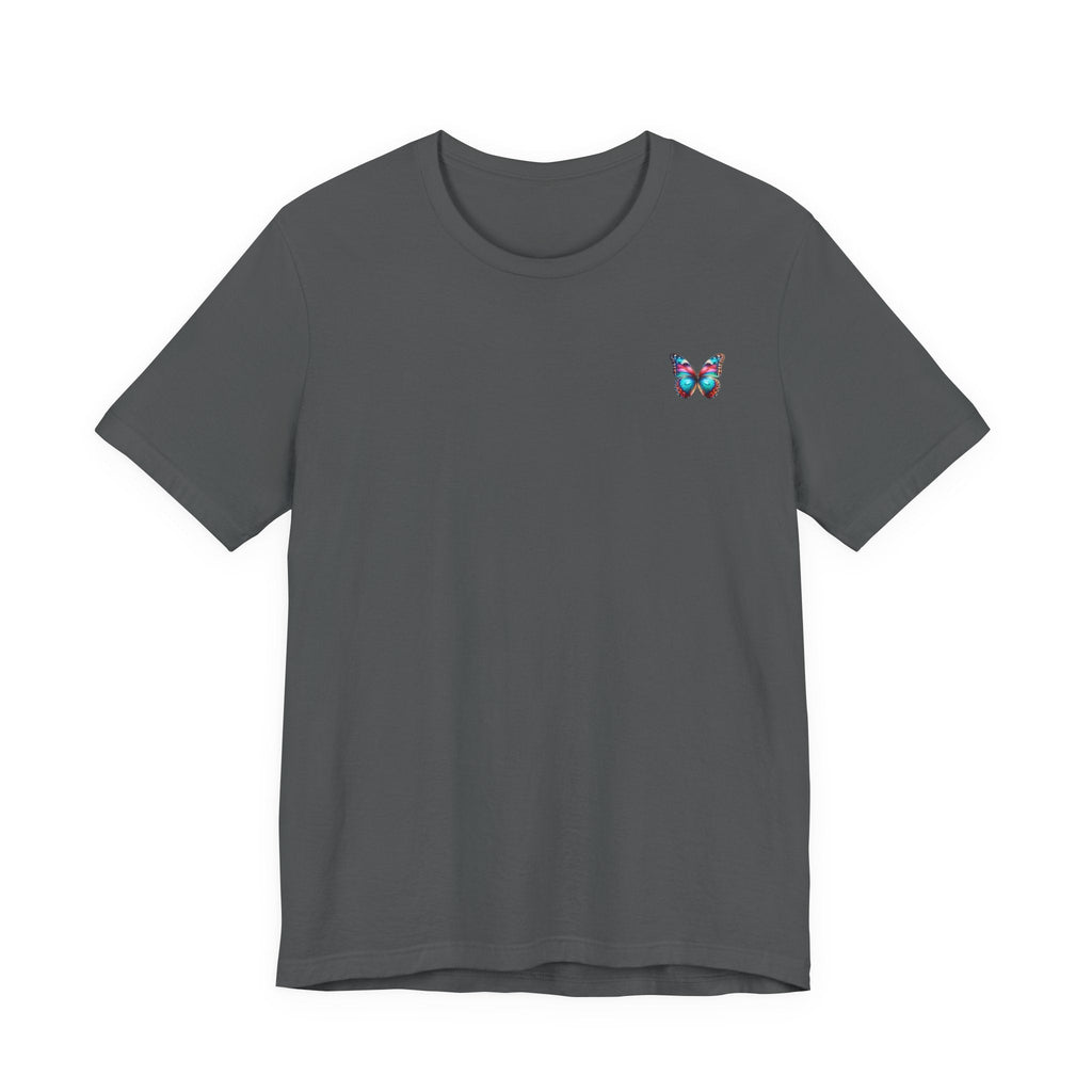 Vibrant Rainbow Butterfly Tee Colorful Monarch Wing Graphic - Etna Gift