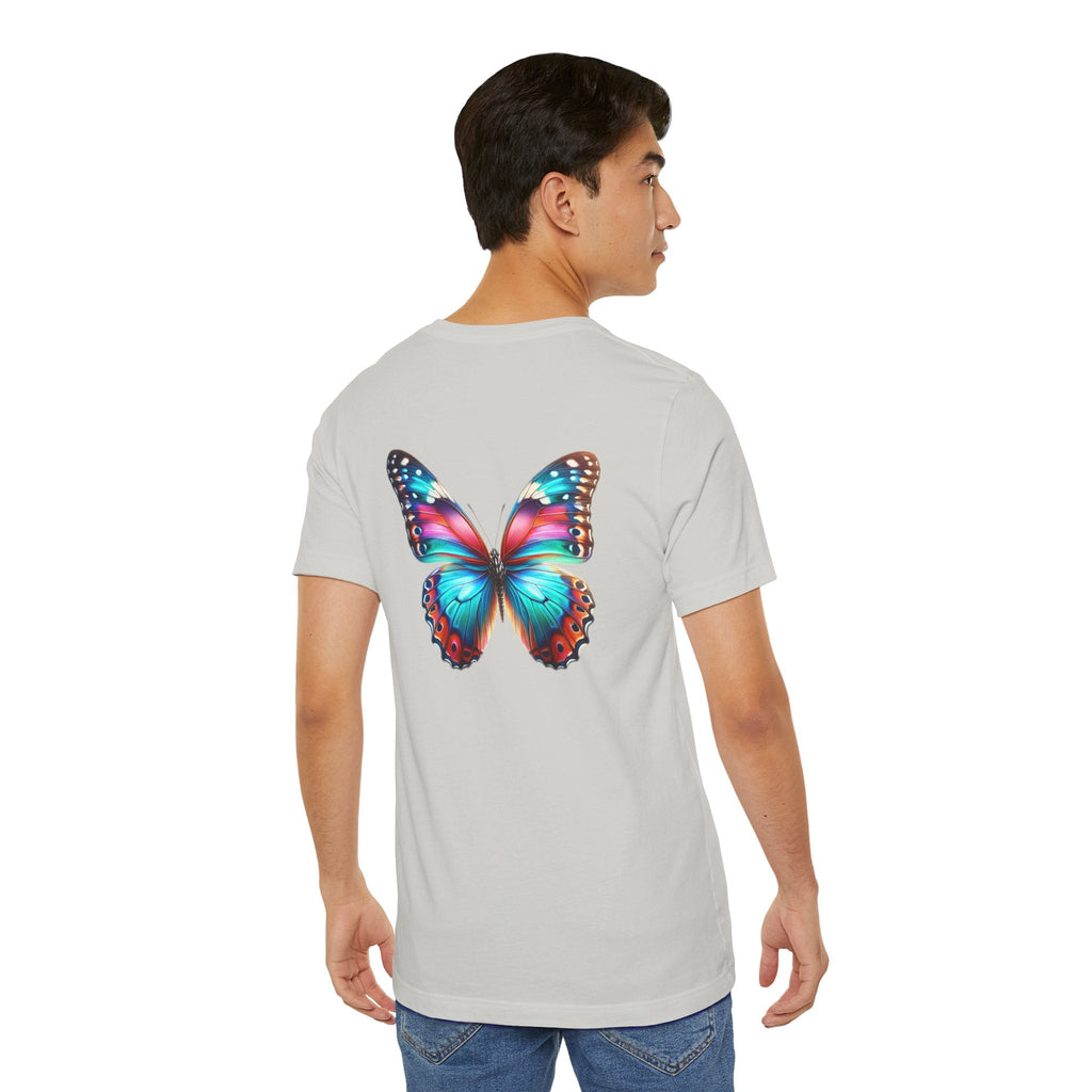 Vibrant Rainbow Butterfly Tee Colorful Monarch Wing Graphic - Etna Gift