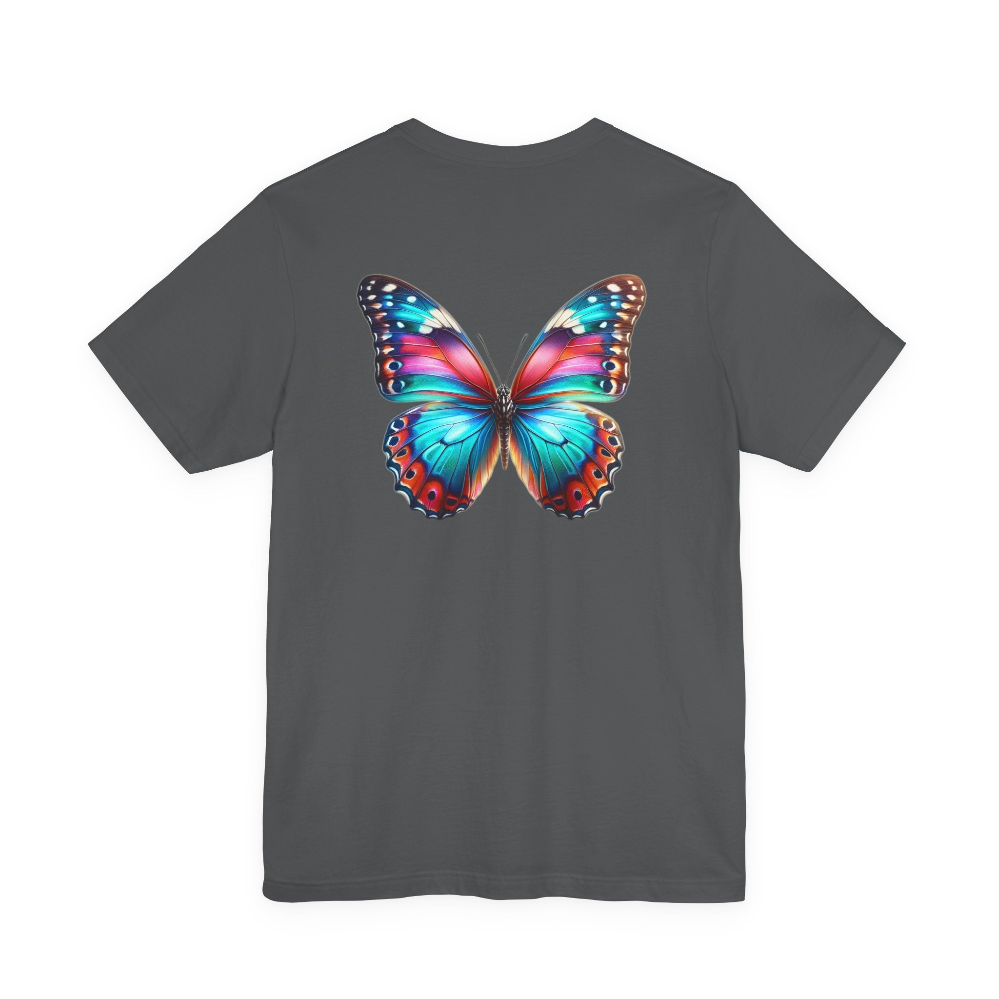 Vibrant Rainbow Butterfly Tee Colorful Monarch Wing Graphic - Etna Gift
