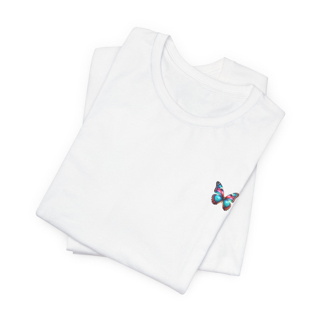 Vibrant Rainbow Butterfly Tee Colorful Monarch Wing Graphic - Etna Gift