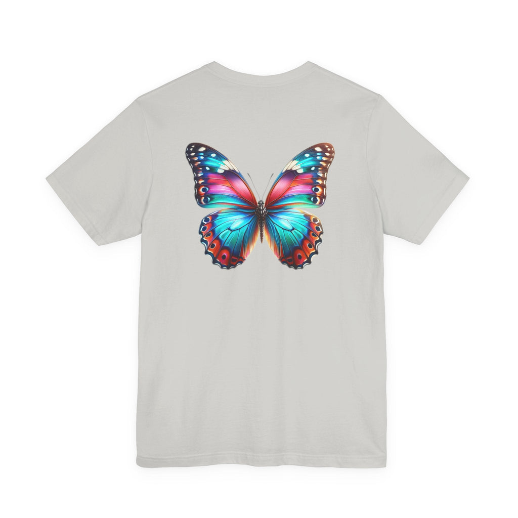 Vibrant Rainbow Butterfly Tee Colorful Monarch Wing Graphic - Etna Gift