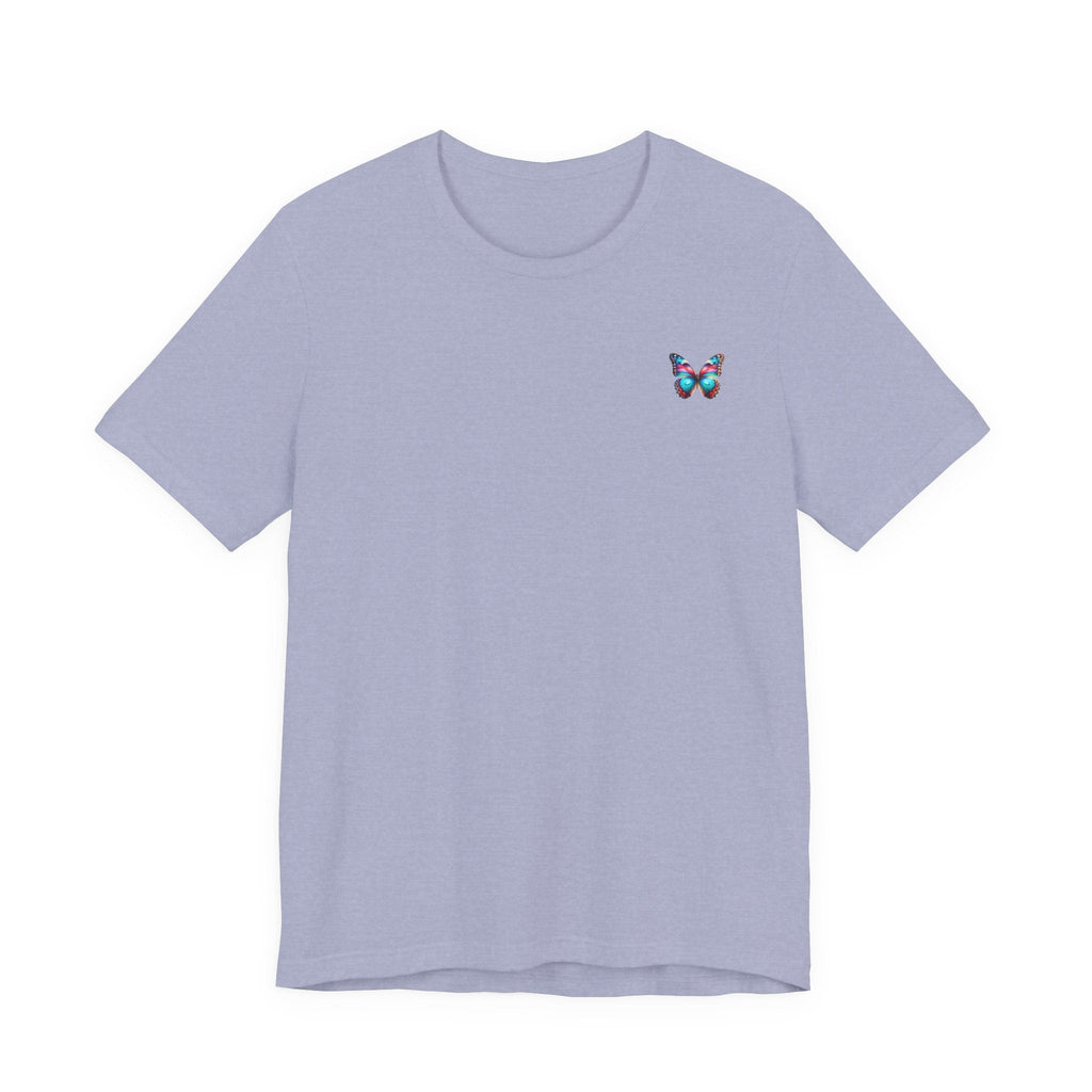 Vibrant Rainbow Butterfly Tee Colorful Monarch Wing Graphic - Etna Gift