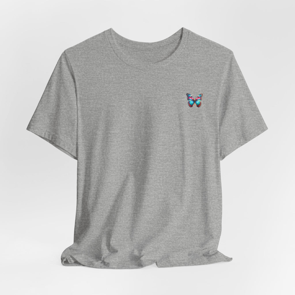 Vibrant Rainbow Butterfly Tee Colorful Monarch Wing Graphic - Etna Gift