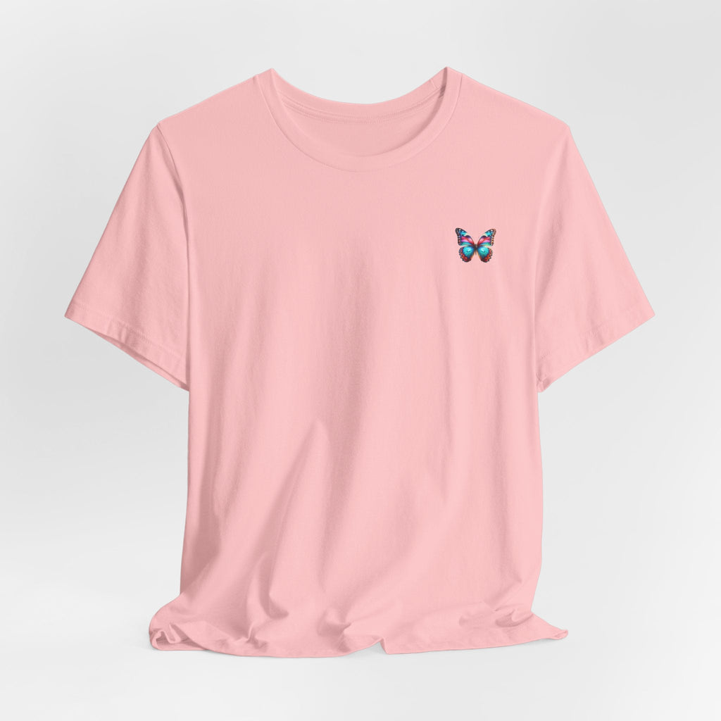 Vibrant Rainbow Butterfly Tee Colorful Monarch Wing Graphic - Etna Gift