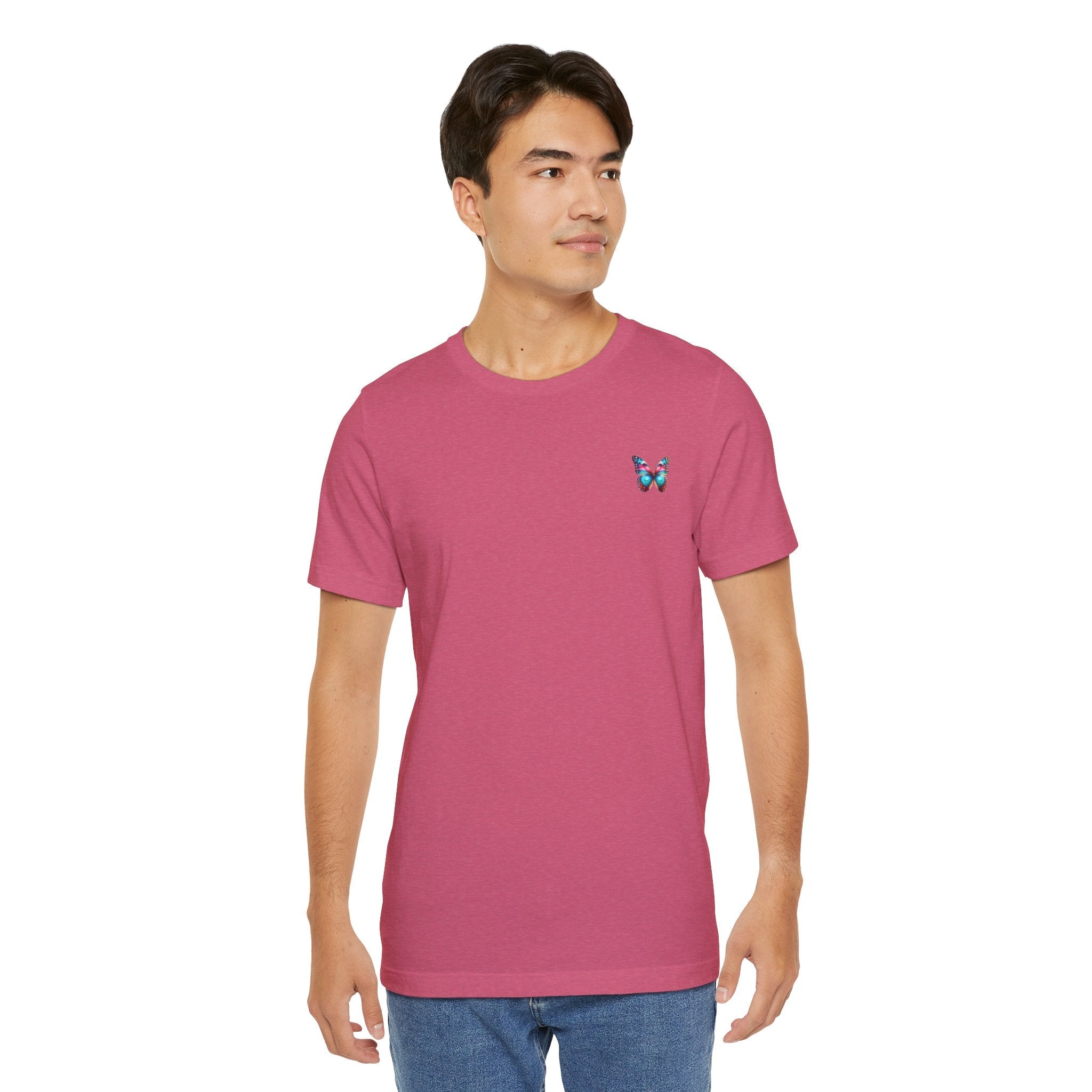Vibrant Rainbow Butterfly Tee Colorful Monarch Wing Graphic - Etna Gift