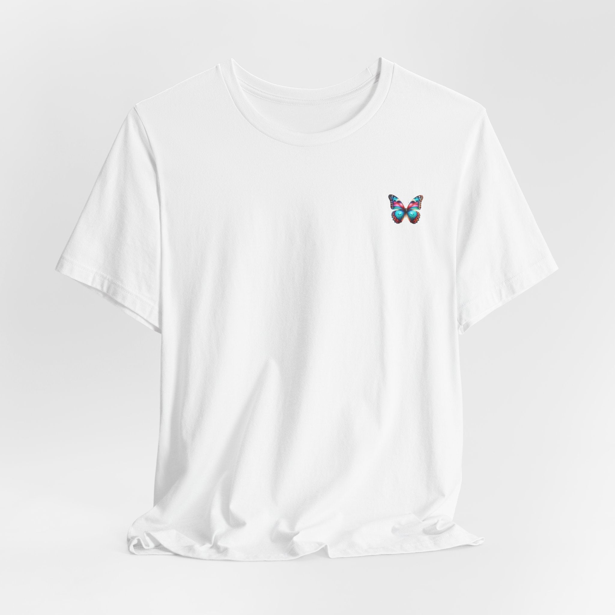 Vibrant Rainbow Butterfly Tee Colorful Monarch Wing Graphic - Etna Gift