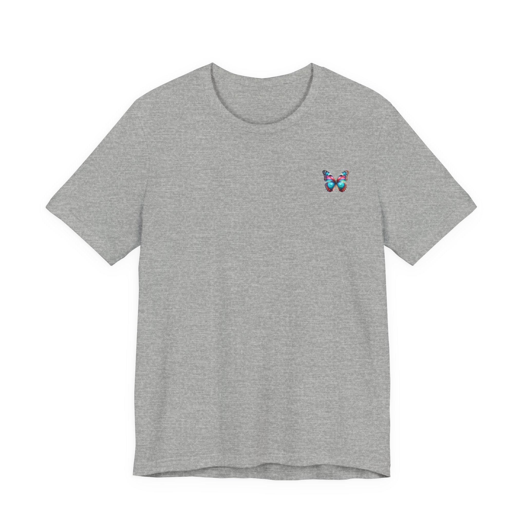 Vibrant Rainbow Butterfly Tee Colorful Monarch Wing Graphic - Etna Gift