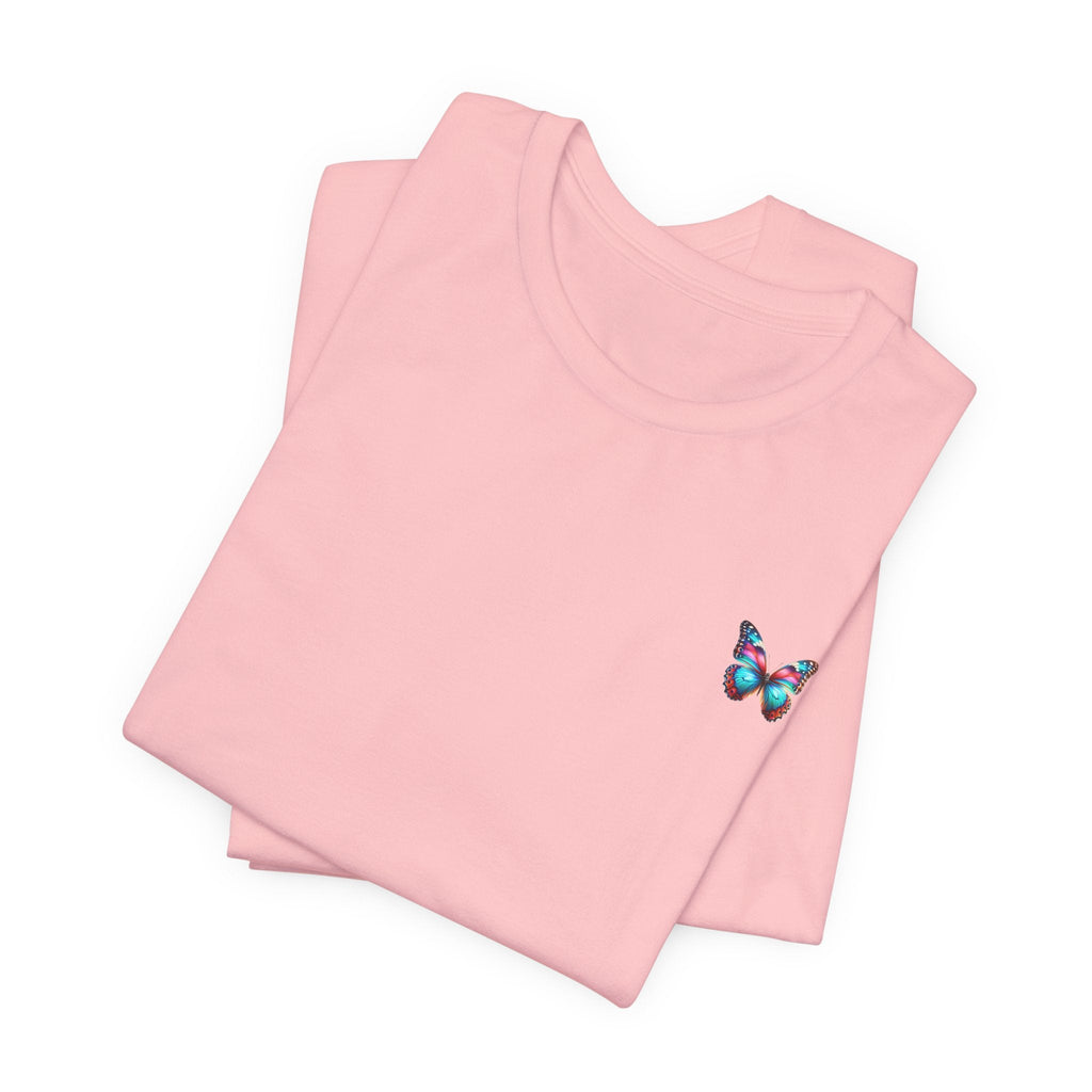 Vibrant Rainbow Butterfly Tee Colorful Monarch Wing Graphic - Etna Gift